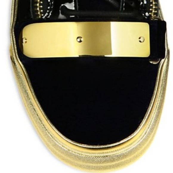 New Giuseppe Zanotti Double Zip Metallic High Top Sneakers Size Eu 39 - Picture 3 of 9